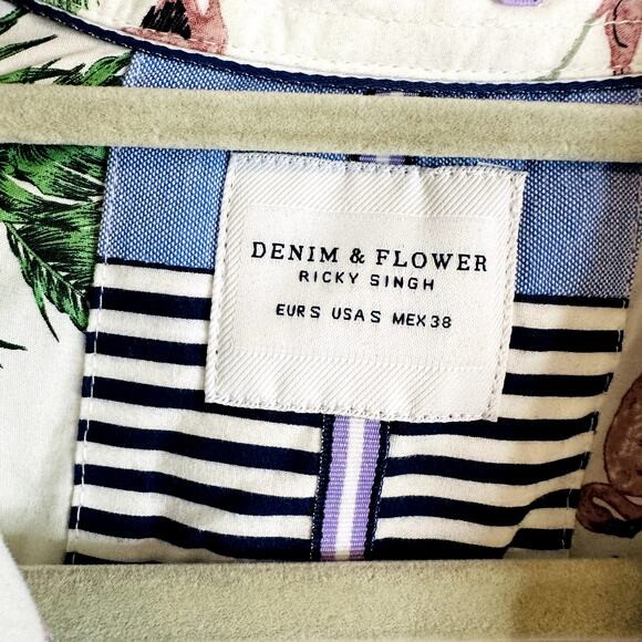 Denim & Flower Flamingo Mens Shirt S - Picture 4 of 4